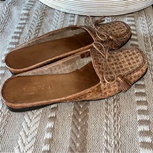 Sesto meucci Vintage woven slip on Oxford mules size 7.5